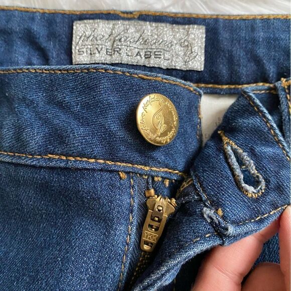 Phat Fashions Baby Phat Cropped Jeans Silver Label Vintage Womens Size 15 - Picture 7 of 10